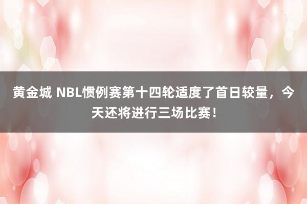 黄金城 NBL惯例赛第十四轮适度了首日较量，<a href=