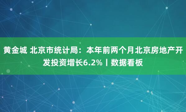黄金城 北京市统计局：本年前两个月北京房地产开发投资增长6.2%丨数据看板