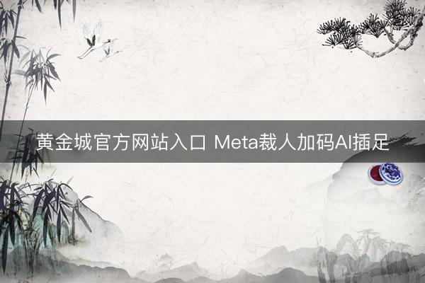 黄金城官方网站入口 Meta裁人加码AI插足